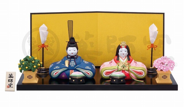 錦彩 典雅親王飾り雛 ひな人形 日本製 陶器 レトロ 置物 オブジェ 飾り物 置き物 和モダン 和風 和雑貨 国産 和テイスト 和室 かわいい おしゃれ 雛人形 小さい コンパクト 女の子 ひな祭り｜ベッド・家具通販furniture store