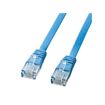 カテゴリ6　フラットＬＡＮケーブル　15ｍ　ライトブルー　ＫＢ－ＦＬ6－15ＬＢＮ