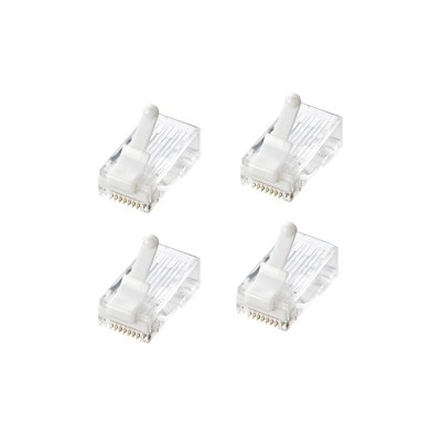 サンワサプライ ツメ折れ防止カテゴリ6 ＲＪ－45コネクタ 100個セット ＡＤＴ－6ＲＪＴＳ－100