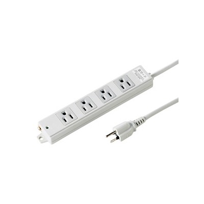 工事物件雷ガードタップ　3Ｐ・4個口・3ｍ　マグネット付　ＴＡＰ－Ｋ4ＮＳＰ－3