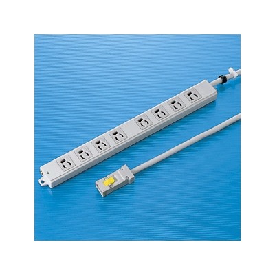 工事物件タップ 3P・8個口・1m ハーネスプラグ付 抜け止めタイプ マグネット付 TAP-KH8-1