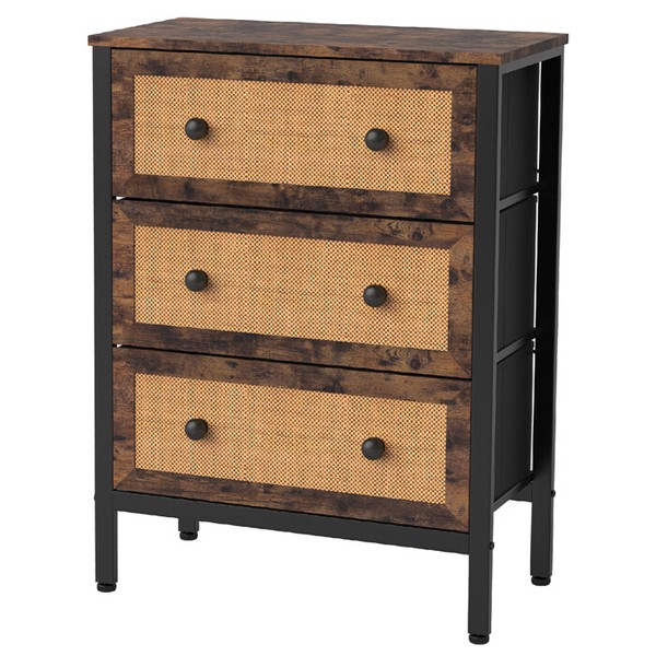 楽天市場】チェスト 4段 幅62 ラタン風 ボックス 天板にも置ける 木製