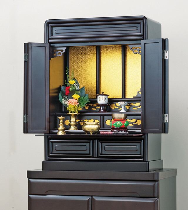 楽天市場】仏壇 23号 完成品 だるま型 箱段 上置型 お仏壇 上置仏壇