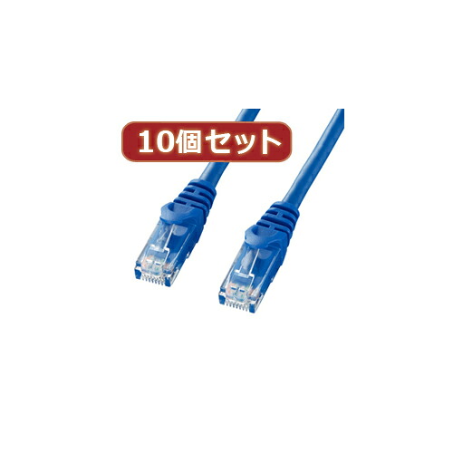 10個セットサンワサプライ カテゴリ6UTPLANケーブル LA-Y6-03BLX10