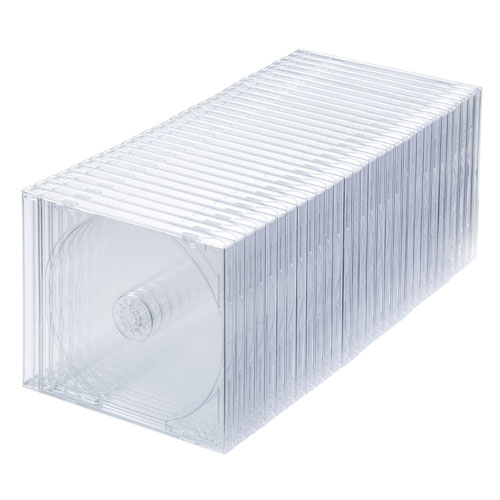 【5個セット(30枚×5)】 サンワサプライ Blu-ray・DVD・CDケース(30枚セット・クリア) FCD-PN30CLNX5