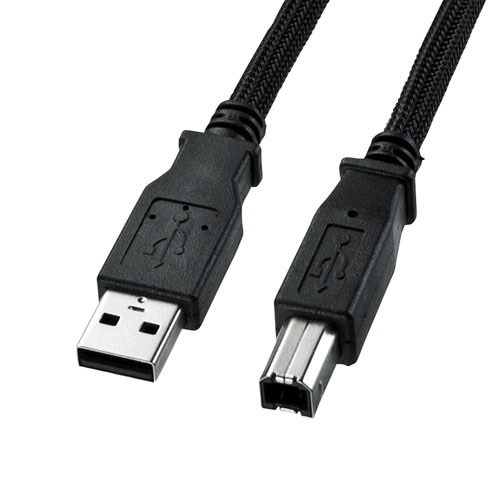 【5個セット】 サンワサプライ ナイロンメッシュUSB2.0ケーブル KU20-NM50K2X5