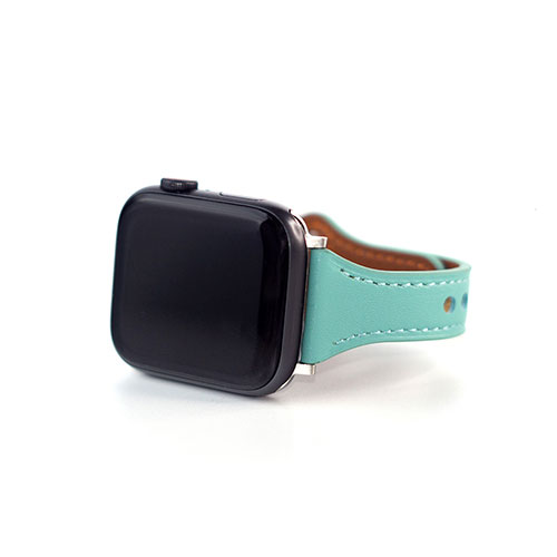 WEARPLANET Slim Line フラット本革バンド for Apple Watch Mint 41/40/38mm WP23218AWMT Honeydew
