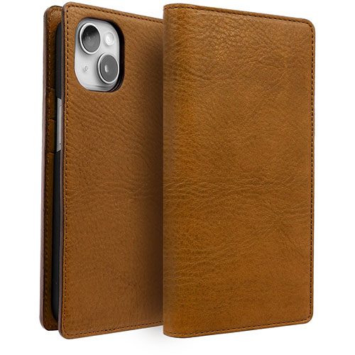 ABBI SIGNATURE VINTAGE イタリアンレザー MagSafe対応ダイアリーケース for iPhone 15 タン ABS26163i15