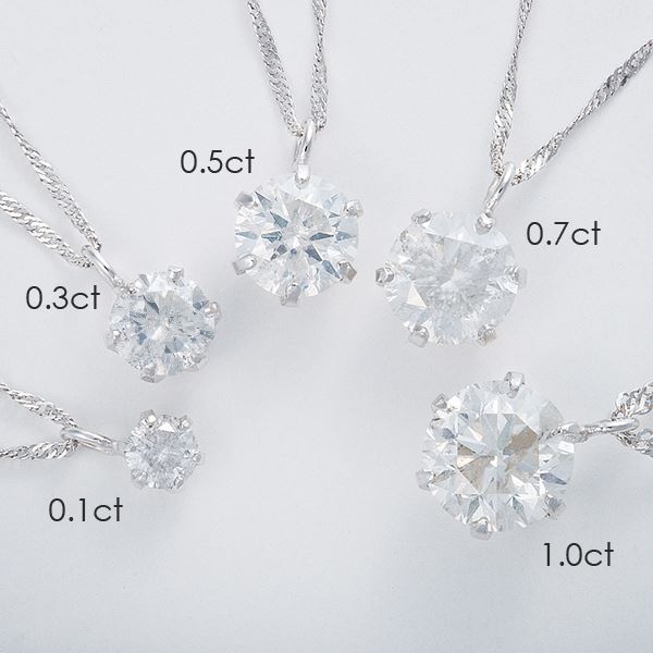 セール特! 大粒1ct ダイヤモンド K18 wg ペンダント 鑑別付-
