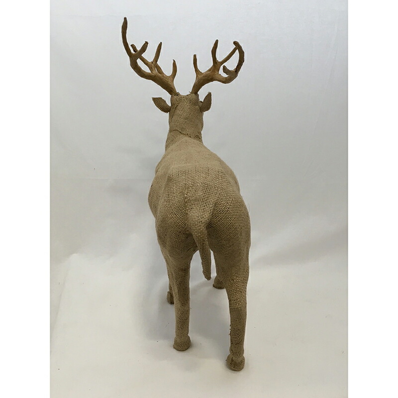 お手てねえや 牡鹿 麻 4個所得 45cm 修飾 アニマルオブジェ 装飾品 細密画 家具 すてき 洒落 手作り 軽易 北欧 カントリー キッズ 動物 鹿 Hotjobsafrica Org