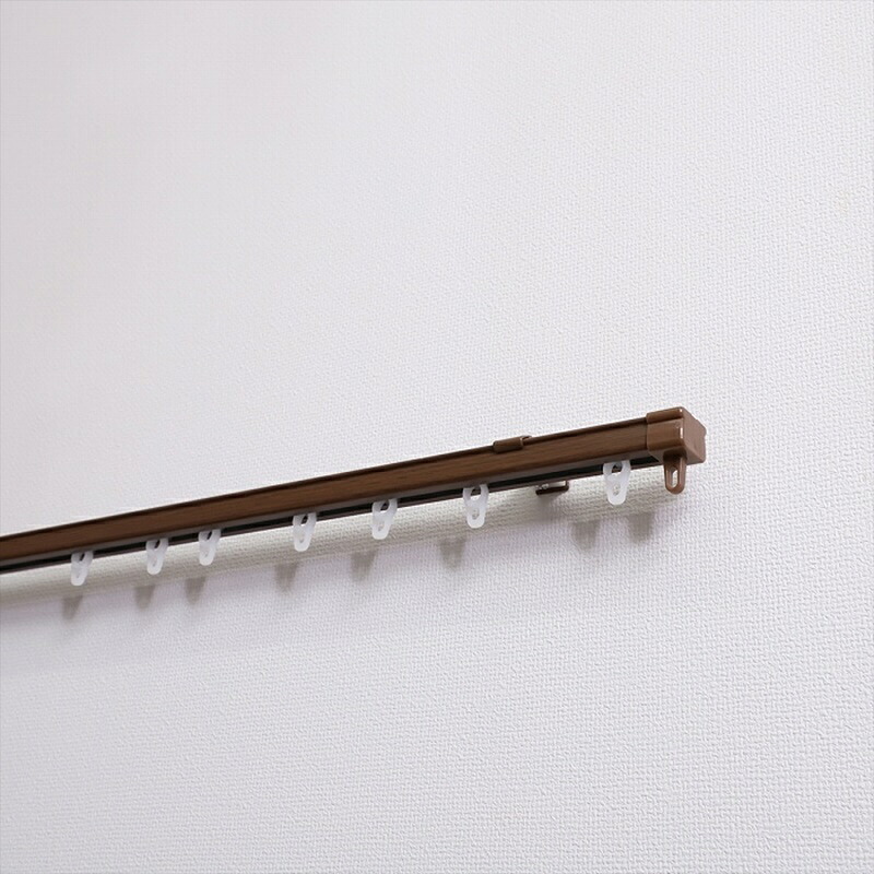 4mS木目M型伸縮カーテンレール ALTO BR