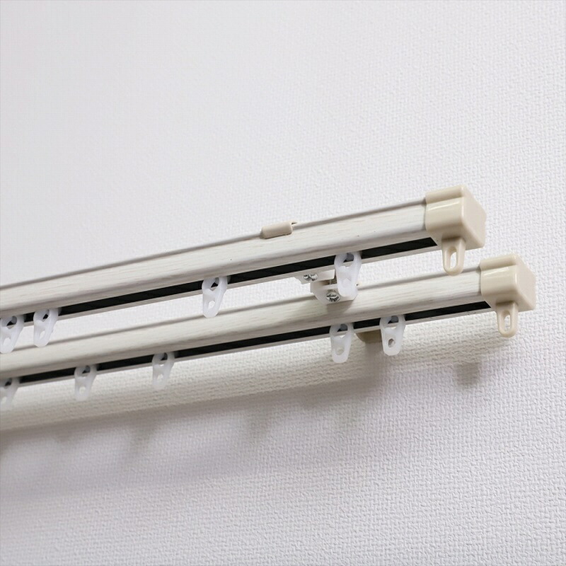 3mD木目M型伸縮カーテンレール ALTO　WH