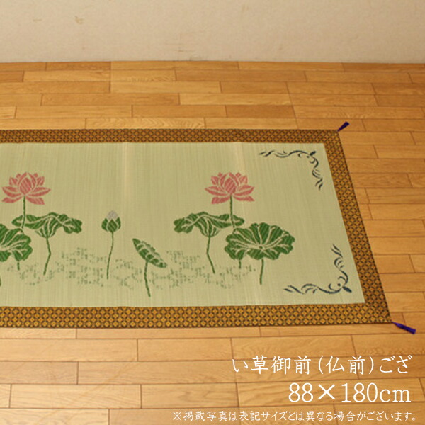 楽天市場】純国産 ござ 三千院 88×180cm 袋織 い草御前（仏前）日本製