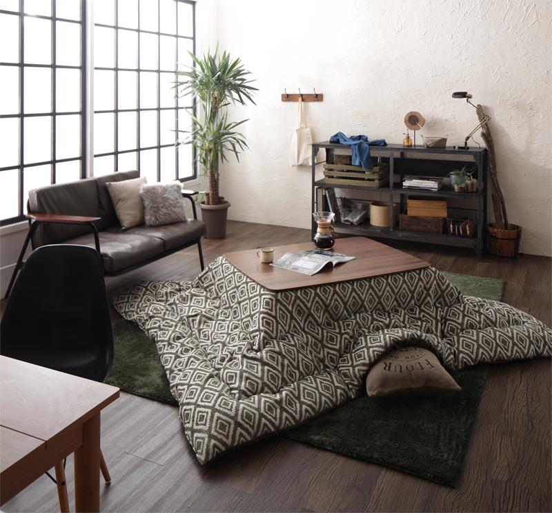 送料無料 こたつ布団 ASSEN アッセン 掛布団&敷布団2点セット 4尺長方形(80&times;120cm)天板対応 コタツ布団 炬燵布団 デザインこたつ おしゃれ モダン 幾何学 コンパクト 洗える ジャガード織り ヴィンテージ調 敬老の日｜ベッド・家具通販furniture store