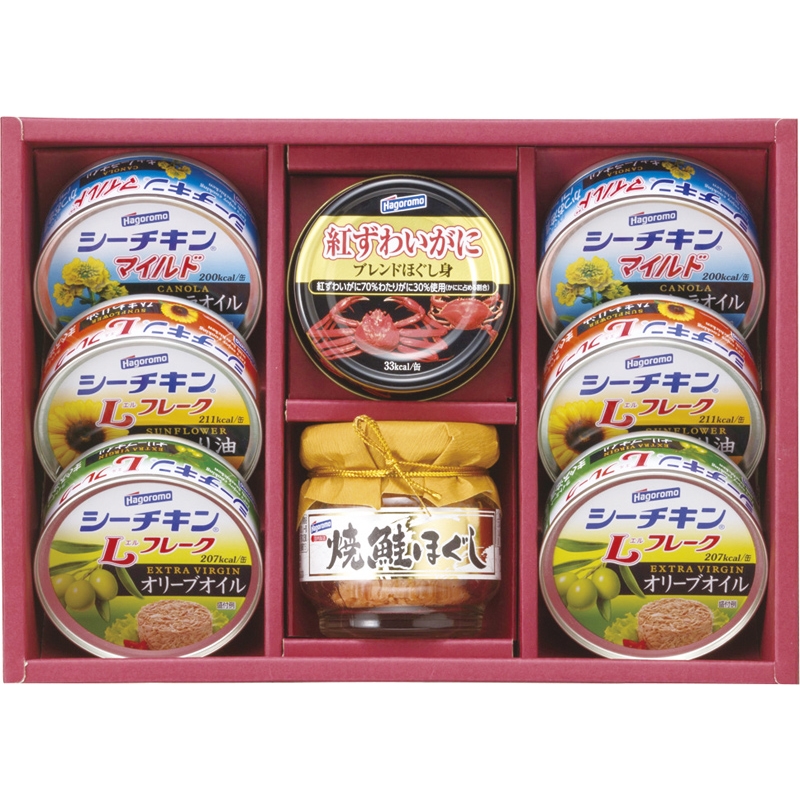 日本産 まとめ買い10セット バラエティシーフードギフト セット 食品 シーチキン 紅ずわいがにブレンドほぐし身 焼鮭ほぐし 詰め合わせ 詰合わせ 保存食 非常食 出産祝い 内祝い 結婚内祝い 結婚祝い 引き出物 引っ越し 引越し お中元 お歳暮 新築祝 お返し ご挨拶