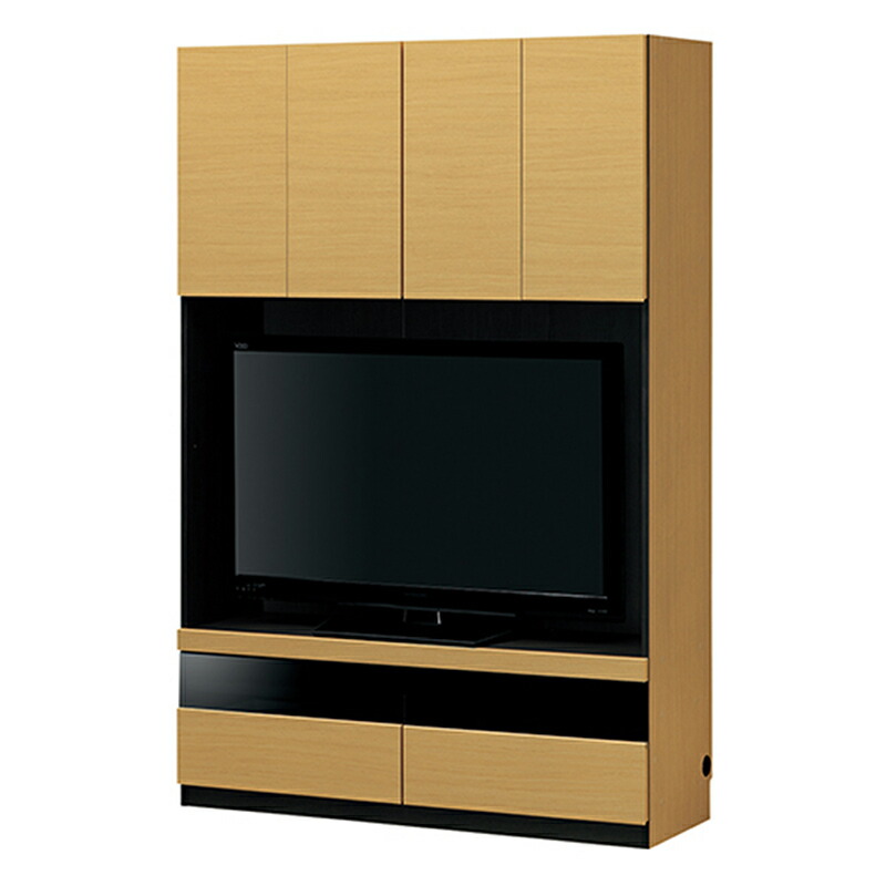 送料無料 壁面収納 テレビボード ハイタイプ 幅120cm 50インチ 50型 扉付き 引き出し付き リビングボード 壁面 収納 テレビボード ポルターレ 収納棚 リビング収納 木製 テレビラック TVラック AVボード AVラック ナチュラル 国産 日本製 シンプル モダン 北欧 おしゃれ