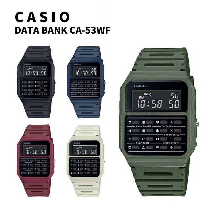 レビュー高評価のおせち贈り物 CASIO スタンダード CA-53WF チプカシ DATABANK データバンク カリキュレーター 反転液晶 電卓  デジタル 腕時計 チープカシオ 不朽の名作 からのNEWモデル qdtek.vn