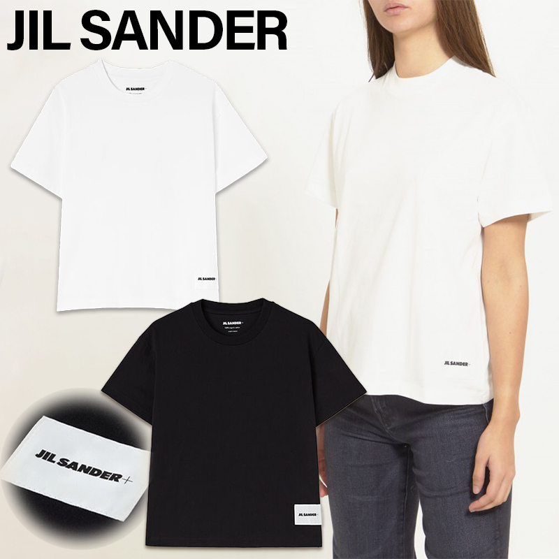 【国内発送】JILSANDER 裾ロゴ Tシャツ 1枚 J47GC0001 ブラック org.jpg