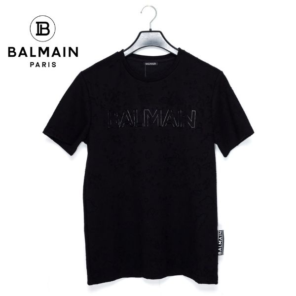 バルマン　ロゴTシャツ　Mサイズ Balmain ロゴ Tシャツ | ブラック | FARFETCH JP