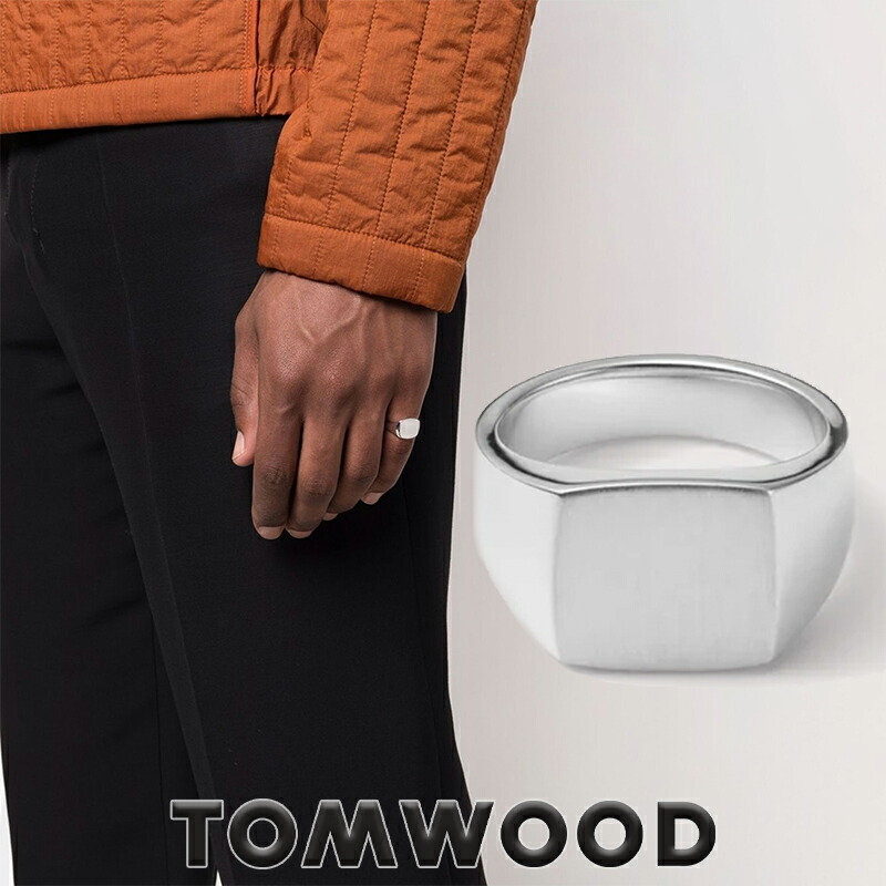 送料関税込【TOM WOOD】 ミニ シグネット クッション リング TOMWOOD（トムウッド） Mini Signet Cushion Ring（ミニ