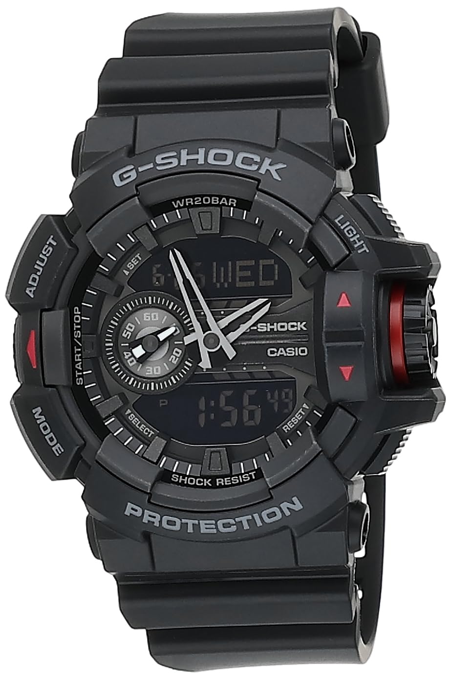 【北海道・沖縄 配送不可】CASIO カシオ G-SHOCK Gショック GA-400-1B ブラック レッド 黒 赤 腕時計 メンズ 並行輸入品｜R-TIME 店