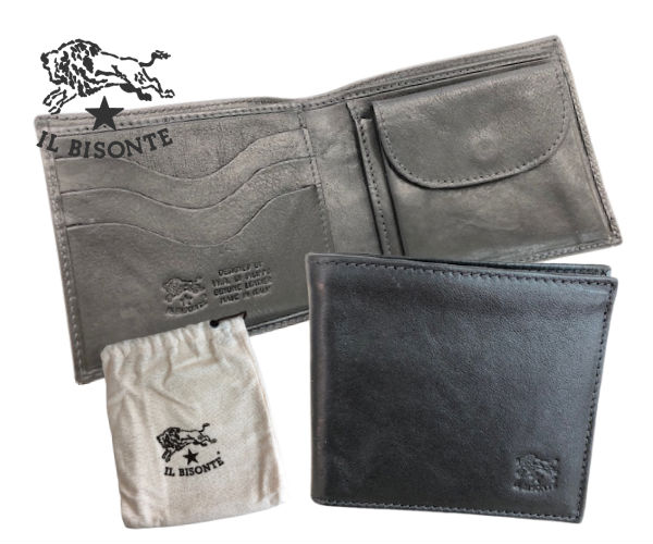 人気ブランドを Il Bisonte イルビゾンテ C0487 Mpo798 二つ折り財布 メンズ ブラック 黒 本革 レザー カードポケット 手数料安い Appkeu Pangkalpinangkota Go Id