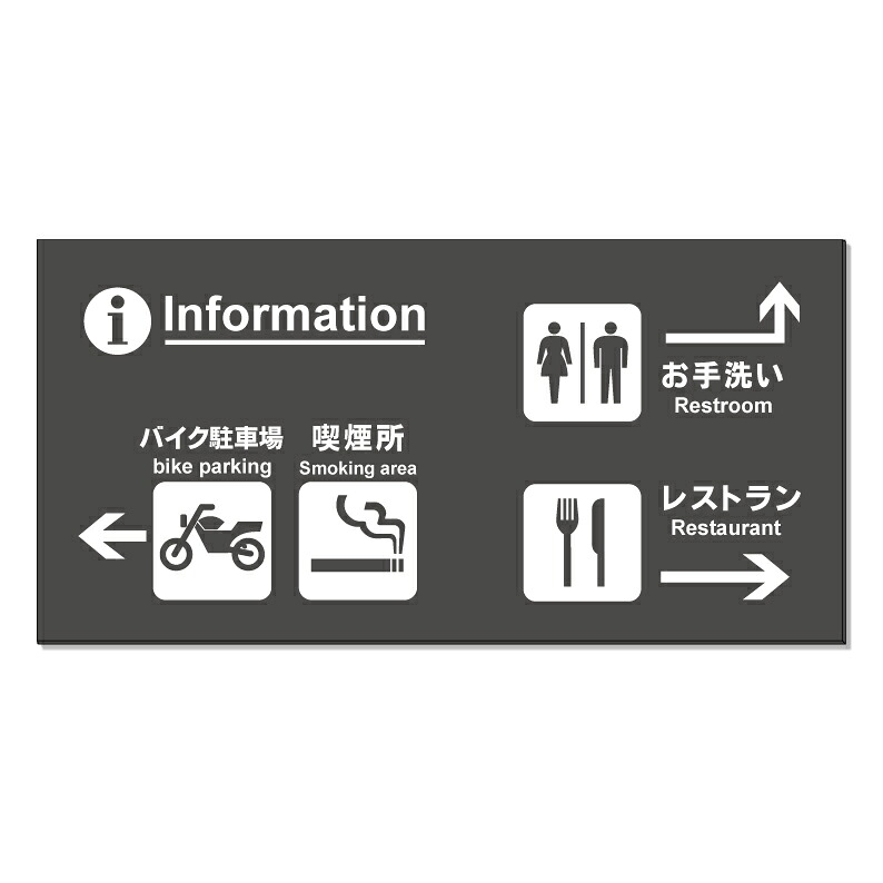 【 案内 マップ インフォメーション 看板 ※デザイン92番 】 誘導看板 屋外看板 プレート看板 ショッピングモール 商業施設 スーパー 病院 施設 ホテル コンビニ 案内看板 表示 マンション 屋外 ガレージ看板 駐車場看板 フェンス 防水 標識 パネル看板｜京都の老舗看板屋株式会社ラウディ