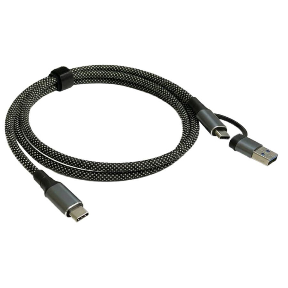 ノーブランド名 有線テレビ Type-C USBtype-A 取り替えっこアダプター付 申し受ける 長さ1m 手っとり早い申し受ける 弾丸道路資料遷らす 黒いこと