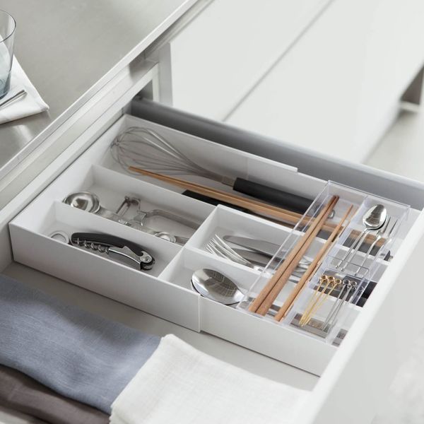 スライド式引き出し収納トレイ 楽天市場】カトラリー 収納 2段 / 伸縮＆スライド カトラリートレー
