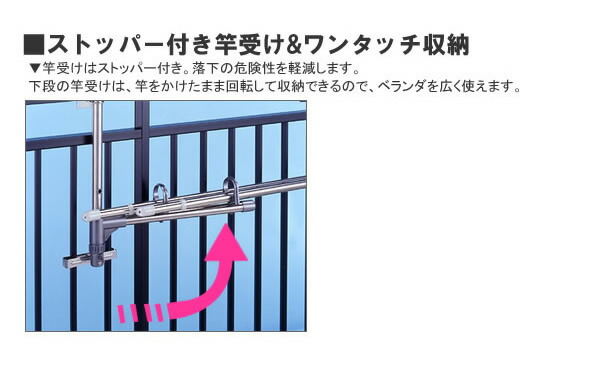 楽天市場 屋外物干しセット 竿2本付き セキスイ ステンレス 手すり取付物干台 ハンガー掛け付き物干し竿 2 2 3m オンラインショップ びーんず