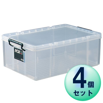 収納ケース ロックス 660M クリア 4個セット | フタ 押し入れ 定番 衣装ケース|びーんず キッチンと暮らしの道具