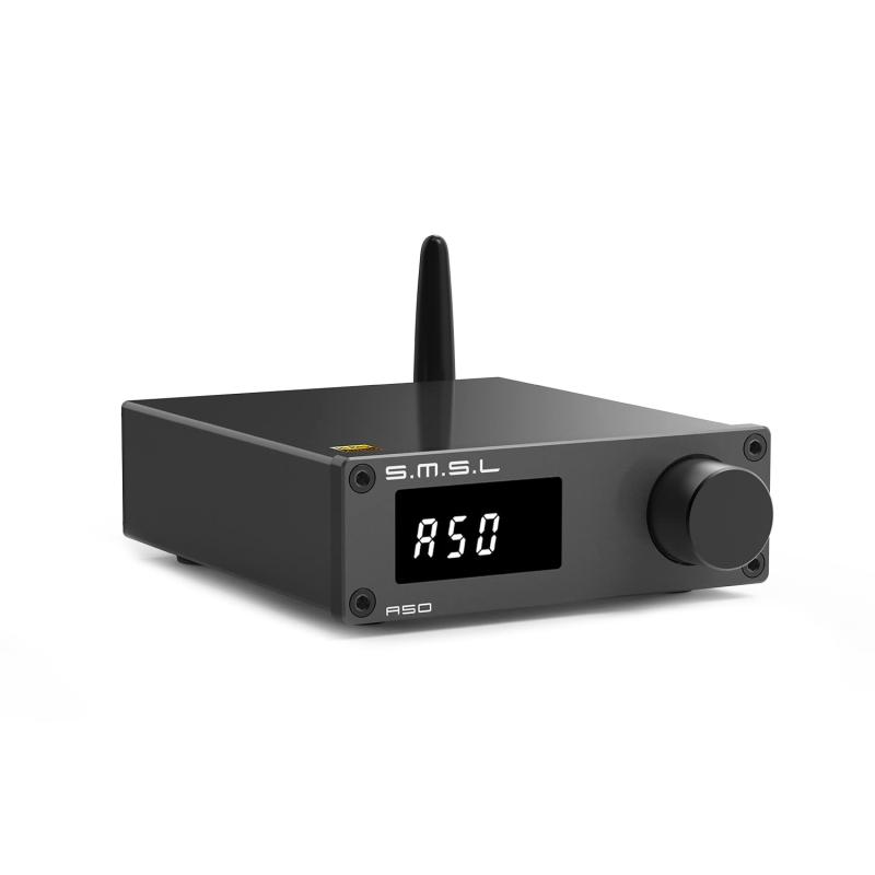 S.M.S.L A50 アンプ Bluetooth 小型 2チャンネル パワーアンプ100Wx2 アンプIC「TPA3116」x2搭載/EQ・高低音調節可能/リモコン操作 2.0ch クラスD オーディオ デジタルアンプ画像