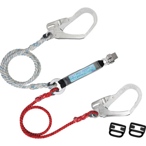 (LINEクーポン有)藤井電工 THL-99-DZ1-2R23-BP ツヨロン ハーネス用ランヤード THL-99-DZ1-2R23 ツインロープ式 FUJIIDENKO