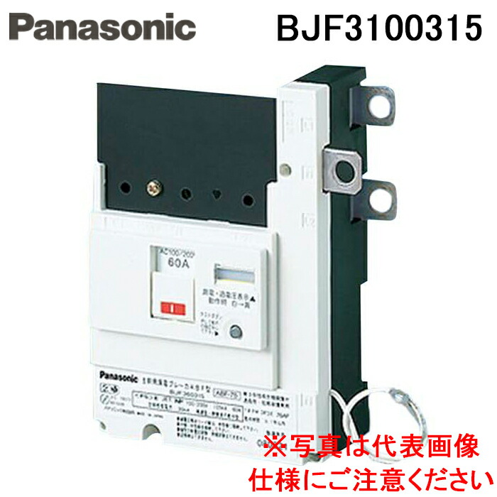 (LINEクーポン有)パナソニック BJF3100315 太陽光発電用主幹ABF型3P3E100A 電材 部材 Panasonic 28,074円