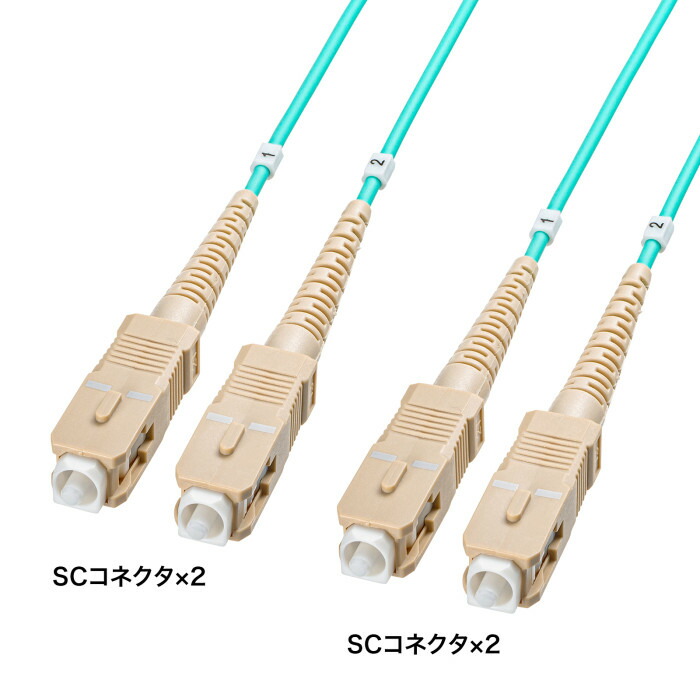 (LINEクーポン有)サンワサプライ HKB-CSOM3SCSC-100 コード集合型光ファイバケーブル(マルチ50μmOM3・両端SC&times;2・100m) SANWASUPPLY｜住設と電材の洛電マート
