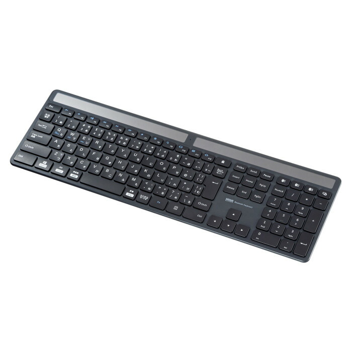 (LINEクーポン有)サンワサプライ SKB-BTEC1BK ソーラー充電Bluetoothキーボード SANWASUPPLY