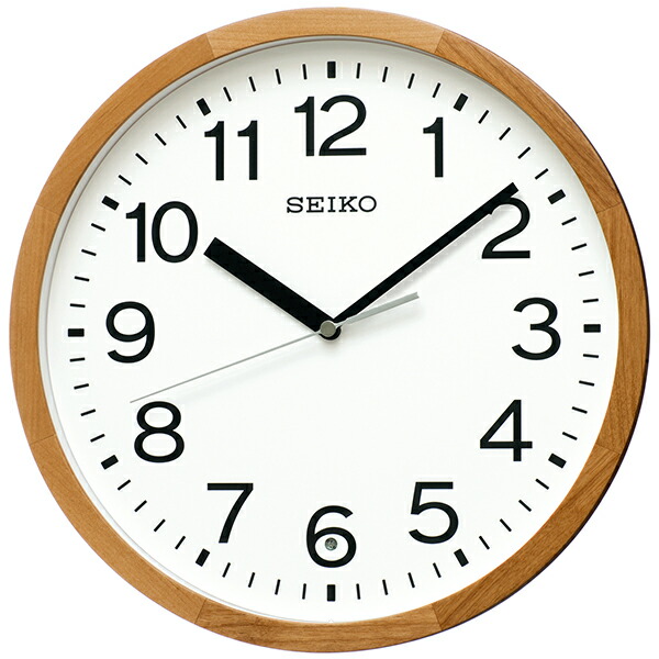 (LINEクーポン有)セイコー KX249B 電波掛け時計 スタンダード 薄茶 SEIKO