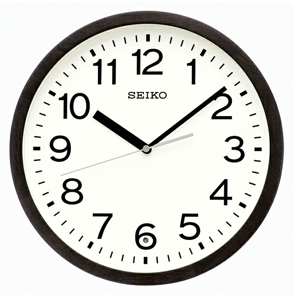 (LINEクーポン有)セイコー KX249K 電波掛け時計 スタンダード 黒 SEIKO