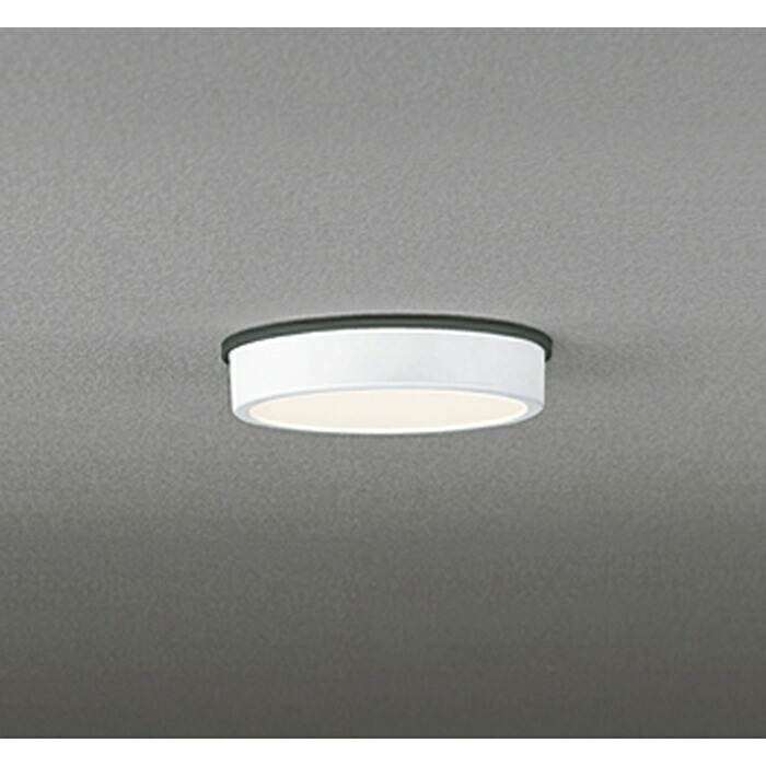 (LINEクーポン有)オーデリック OG254516R 軒下用シーリングライト 白熱灯器具100W相当 電球色 オフホワイト 防雨型 ODELIC