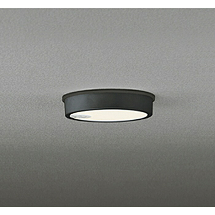 (LINEクーポン有)オーデリック OG254524R 軒下用シーリングライト 白熱灯器具100W相当 人感センサーON-OFF型 電球色 ブラック 防雨型 ODELIC
