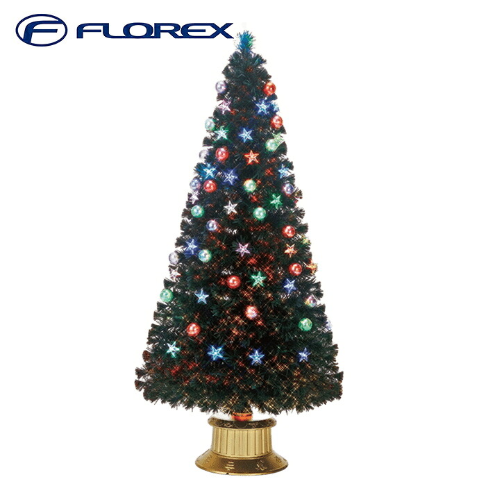 (LINEクーポン有)フローレックス FX-5616 210cmとっても光るレインボースターグリーンファイバーツリー クリスマスツリー Xmas イルミネーション FLOREX (代引不可)