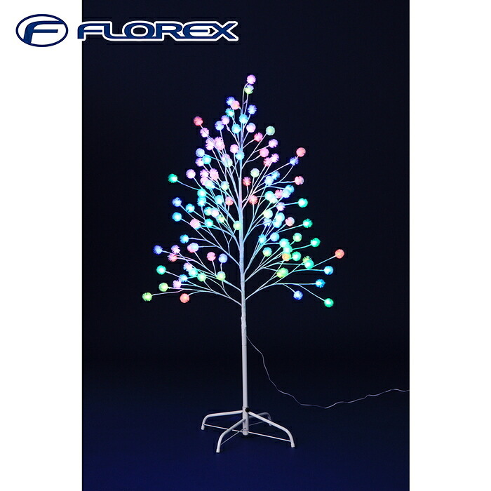 (LINEクーポン有)フローレックス KT-3844 150cmAPPスマートLEDケセランパセラン立ち木ライト イルミネーション クリスマス Xmas FLOREX (代引不可)｜住設と電材の洛電マート