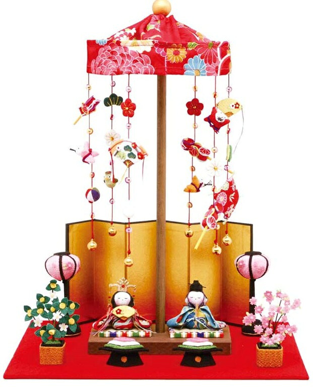 (LINEクーポン有)リュウコドウ 雛人形 卓上ミニ輪飾りわらべ雛 日本製 ひな 祭り まつり かわいい おしゃれ 001-0330