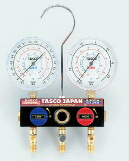(LINEクーポン有)タスコ TASCO TA124EK-1 ボールバルブ式ゲージマニホールド｜住設と電材の洛電マート