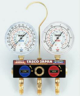 (LINEクーポン有)タスコ TASCO TA124WH-1 ボールバルブ式ゲージマニホールド