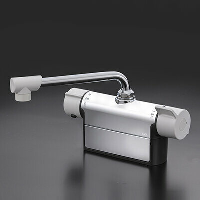 (LINEクーポン有)KVK MTB200DWP1 デッキ形サーモスタット式混合栓(取付ピッチ100mm) (寒冷地用)(代引不可)