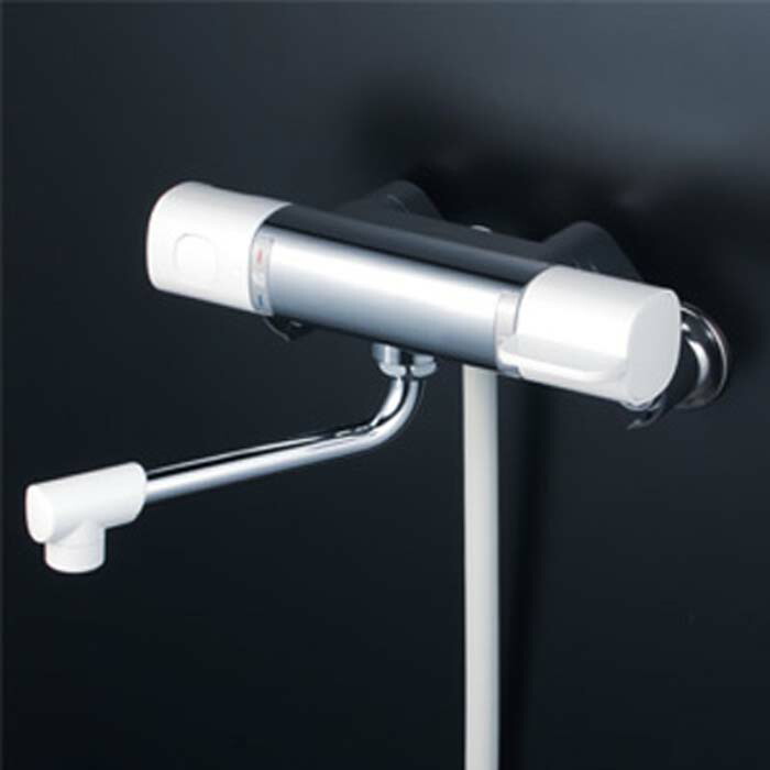 (LINEクーポン有)KVK FTB100KWR2 サーモスタット式シャワー(240mmパイプ付)(寒冷地用)(代引不可)