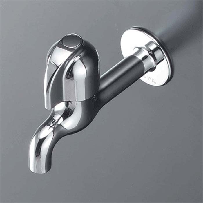 (LINEクーポン有)KVK K2E 胴長横水栓(節水チップ内蔵型)(代引不可)