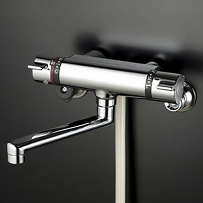 (LINEクーポン有)KVK KF800WTHS サーモスタット式シャワー(撥水)170mmパイプ付(寒冷地用)(代引不可)
