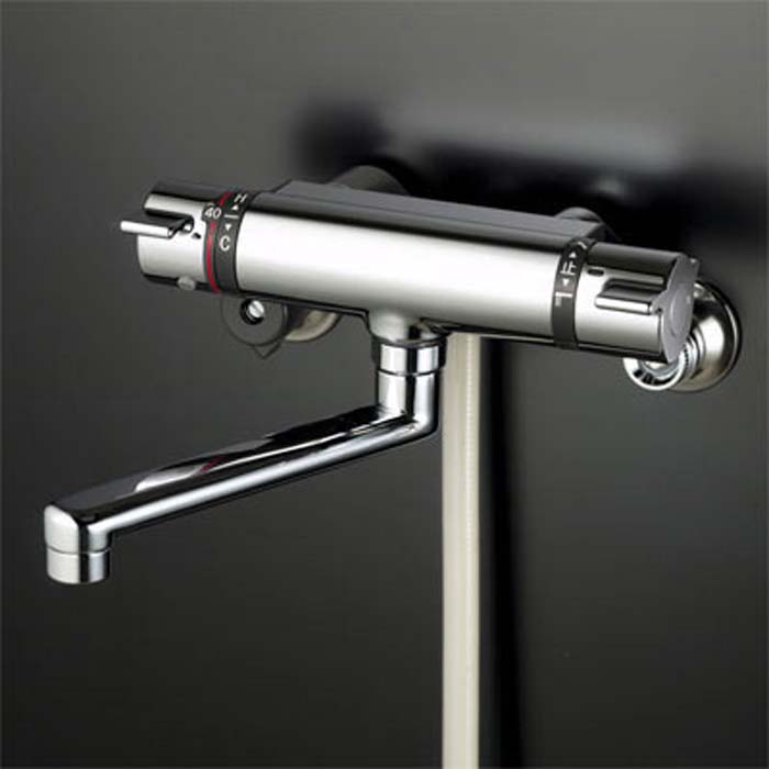 (LINEクーポン有)KVK KF800WTR2S2 サーモスタット式シャワー・ワンストップシャワー付(240mmパイプ付)(寒冷地用)(代引不可)